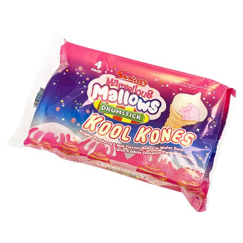Swizzels Marvellous Mallows Kool Kones 4pk pack shot