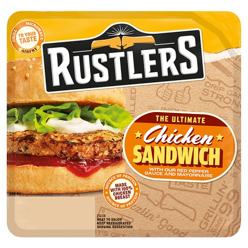 RUSTLERS ULTIMATE CHICKEN SANDWICH 190G PMP pack shot