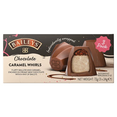Baileys Chocolate Caramel Whirls 3pk 78g pack shot