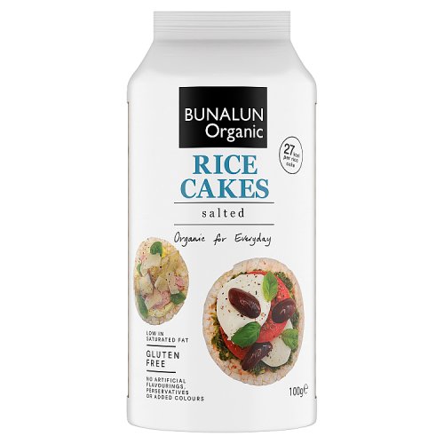 Bunalun Organic Salted Rice Cakes 100g pack shot