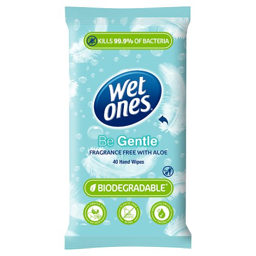 Wet Ones Hand Wipes Be Gentle 40's pack shot