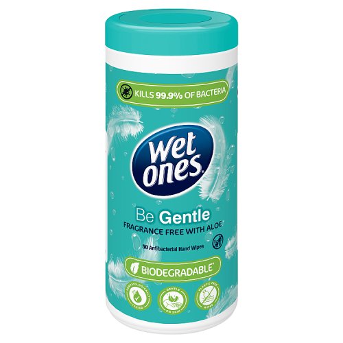 Wet Ones Be Gentle Hand Wipes Be Gentle 50's pack shot