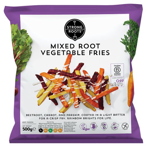STRONG ROOTS MIXED ROOT VEGETABLE FRIES pack shot