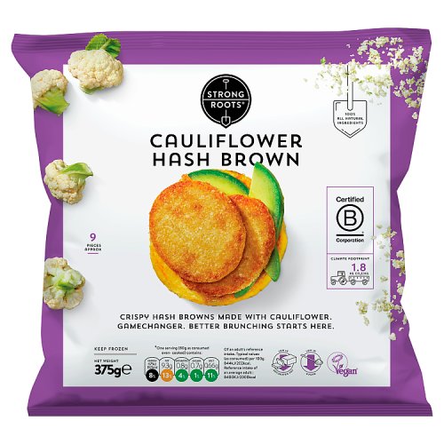 STRONG ROOTS CAULIFLOWER HASH BROWNS pack shot