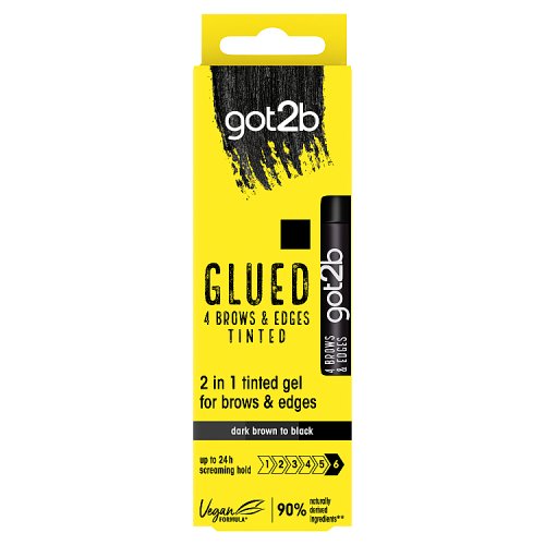 Schwarzkopf Got2b Glued 2in1 Brows & Edges Tinted Black 16ml pack shot