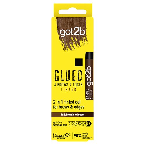 Schwarzkopf Got2b Glued 2in1 Brows &Edges Tinted Brown 16ml pack shot