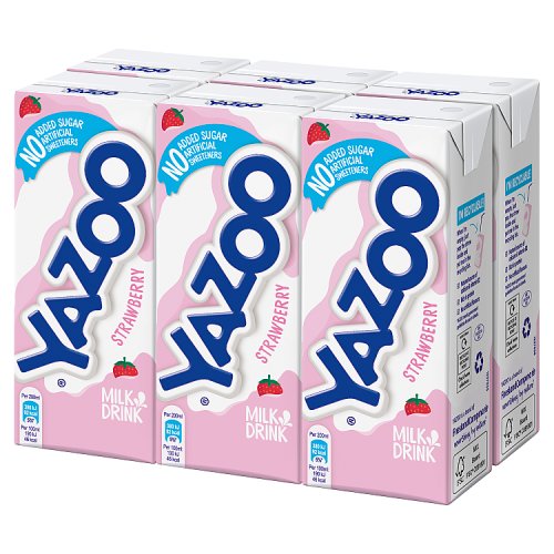 Yazoo Strawberry NAS 6pk (6 x 200ml) pack shot