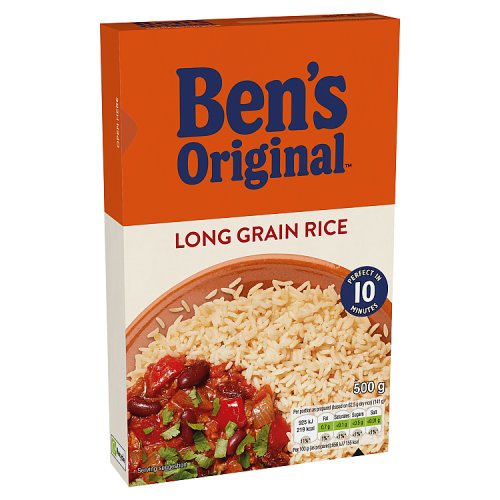 Bens Original Long Grain Rice 500g pack shot