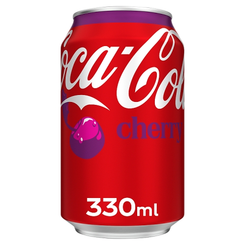Cherry Coke Can 330ml pack shot