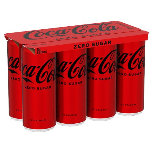 Coke Zero Can 8pk (8 x 330ml) pack shot