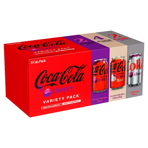 Coke Cherry Variety Pack 8pk (8 x 330ml) pack shot