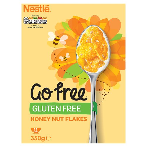 Nestle Go Free Honey Nut Corn Flakes 350g pack shot