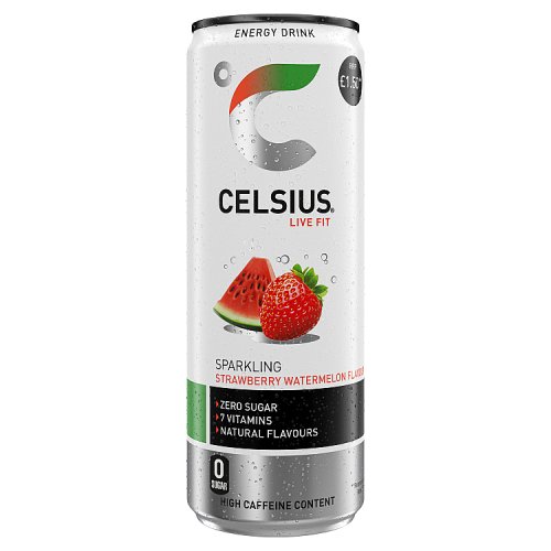 Celsius Strawberry & Watermelon 355ml PMP pack shot