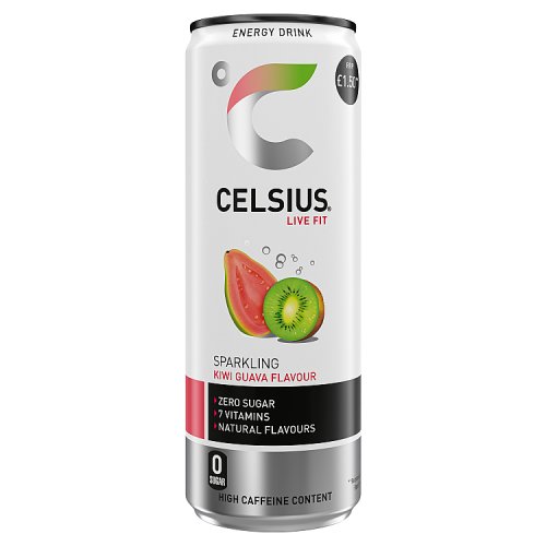 Celsius Kiwi & Guava 355ml PMP pack shot