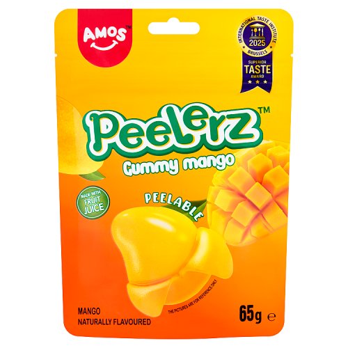 Amos Peelerz Gummy Mango 65g pack shot