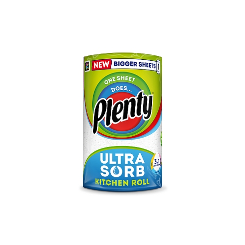 Plenty Ultrasorb Kitchen Roll 1s pack shot