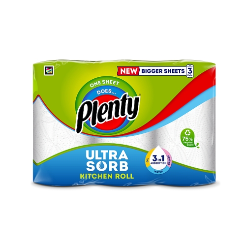 Plenty Ultrasorb Kitchen 3s pack shot