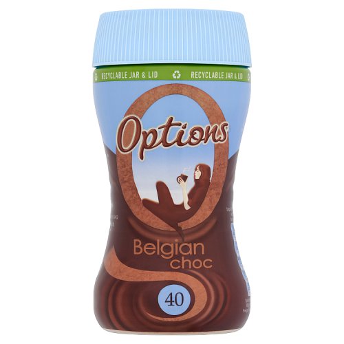 Options Belgian Chocolate Jar 220g pack shot