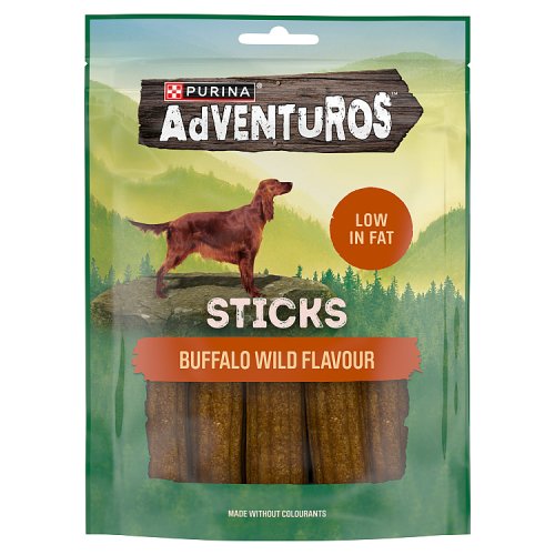Adventuros Dog Treats Sticks Buffalo Wild 120g pack shot
