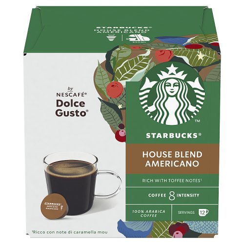 Starbucks Dolce Gusto Medium Houseblend 12s 102g pack shot