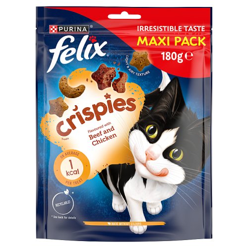 Felix Crispies Treats Beef & Chicken 180g pack shot