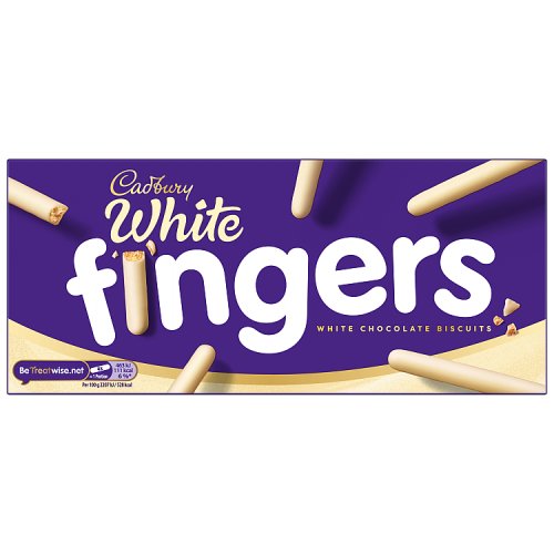 Cadbury White Chocolate Fingers 114g pack shot