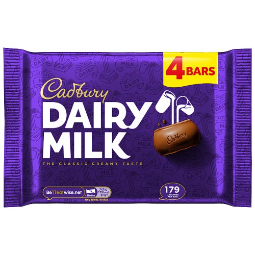 Cadbury 4Er Vollmilch 134g pack shot