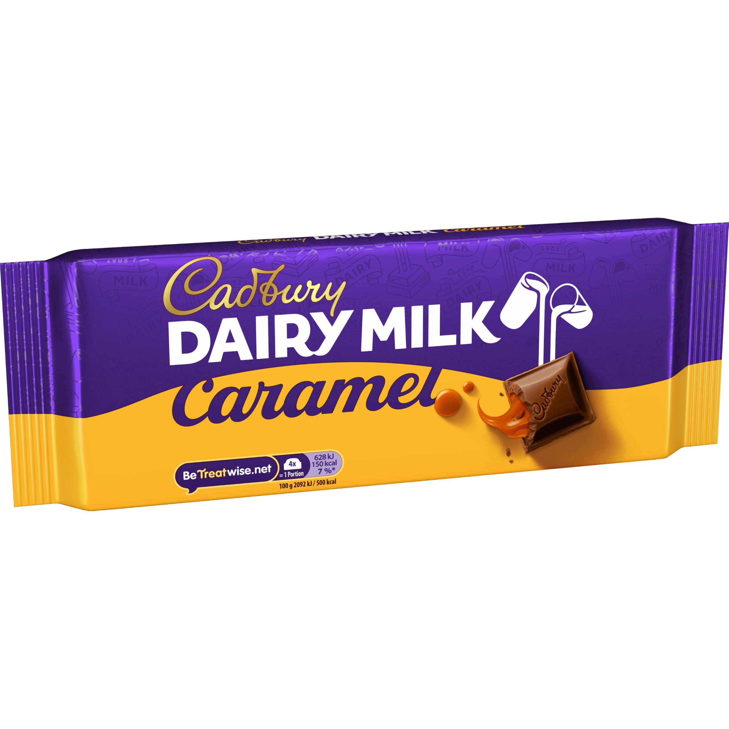 Cadbury Dairy Milk Caramel 180g pack shot