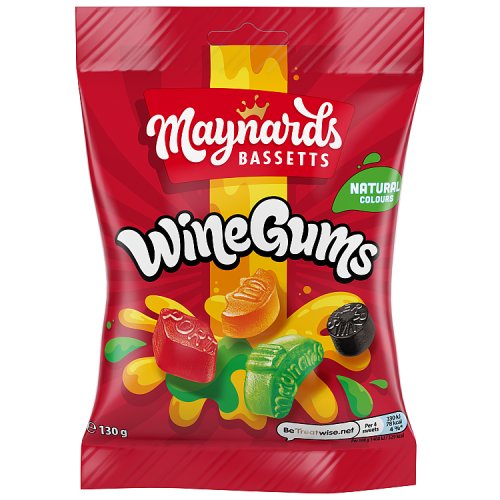 Maynards Wine Gums 130g pack shot