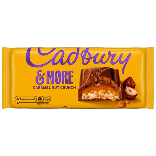 Cadbury Dairy Milk More Caramel Nut Crunch 180g pack shot