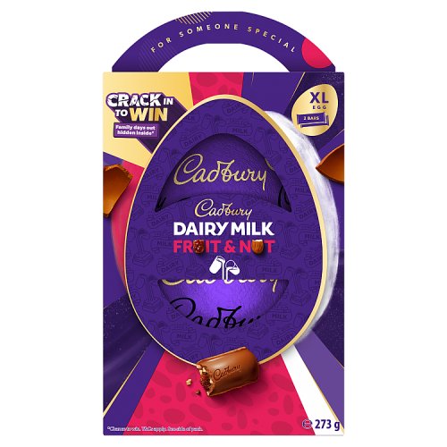Cadbury Dairy Milk Fruit & Nut Egg 273g pack shot