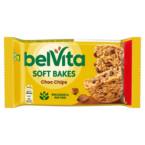 Belvita Soft Bakes Chocolate Chip Cereal Snack Bar PM 69p 50g pack shot