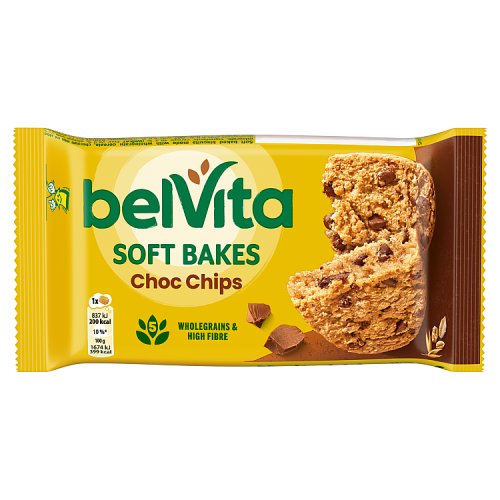 Belvita Soft Bakes Chocolate Chip Cereal Snack Bar 50g pack shot