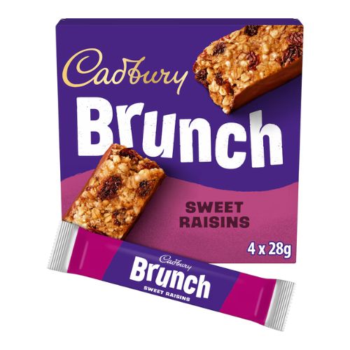 Cadbury Brunch Raisin 4pk (4 x 28g) pack shot