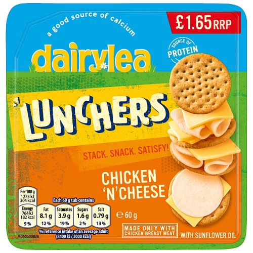 DAIRYLEA LUNCHERS CHICKEN & CHEESE 60G PMP pack shot