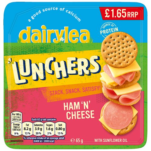 DAIRYLEA LUNCHERS HAM & CHEESE 65G PMP pack shot
