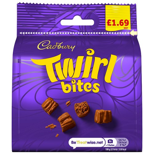 Cadbury Twirl Bites 85g PMP pack shot