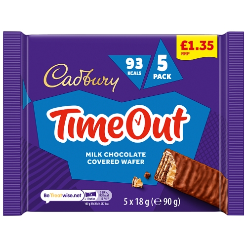 Cadbury Timeout 5pk (5 x 18g) PMP pack shot