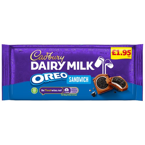 Cadbury Dairy Milk Oreo Sandwich PM £1.75 96g pack shot