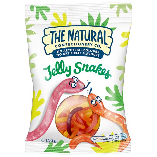 The Natural Confectionery Company Jelly Snakes 110g pack shot
