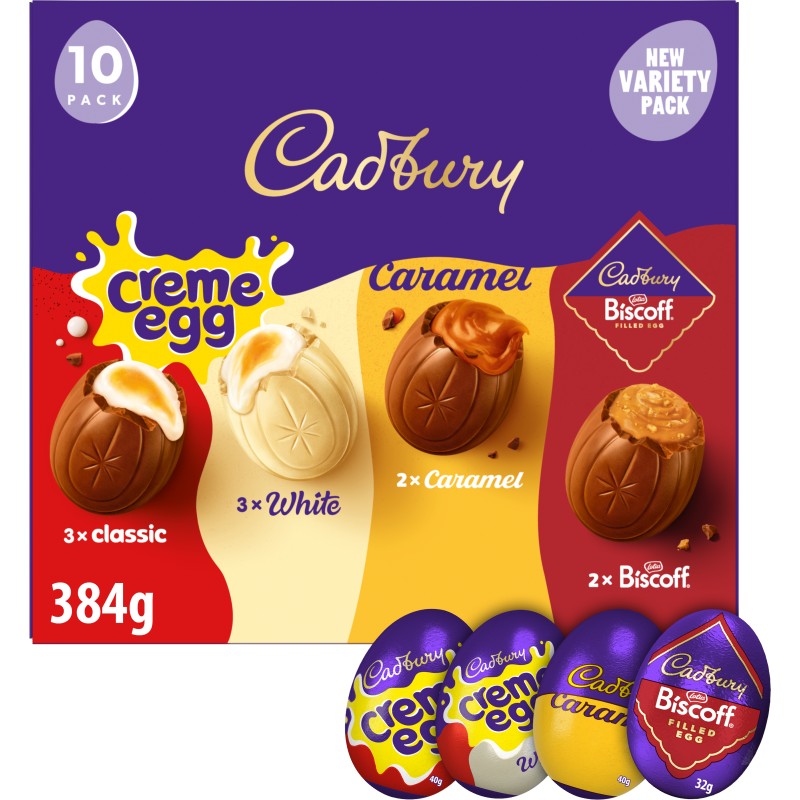 Cadbury Eggs Mixed 10pk (10 x 38.4g) pack shot
