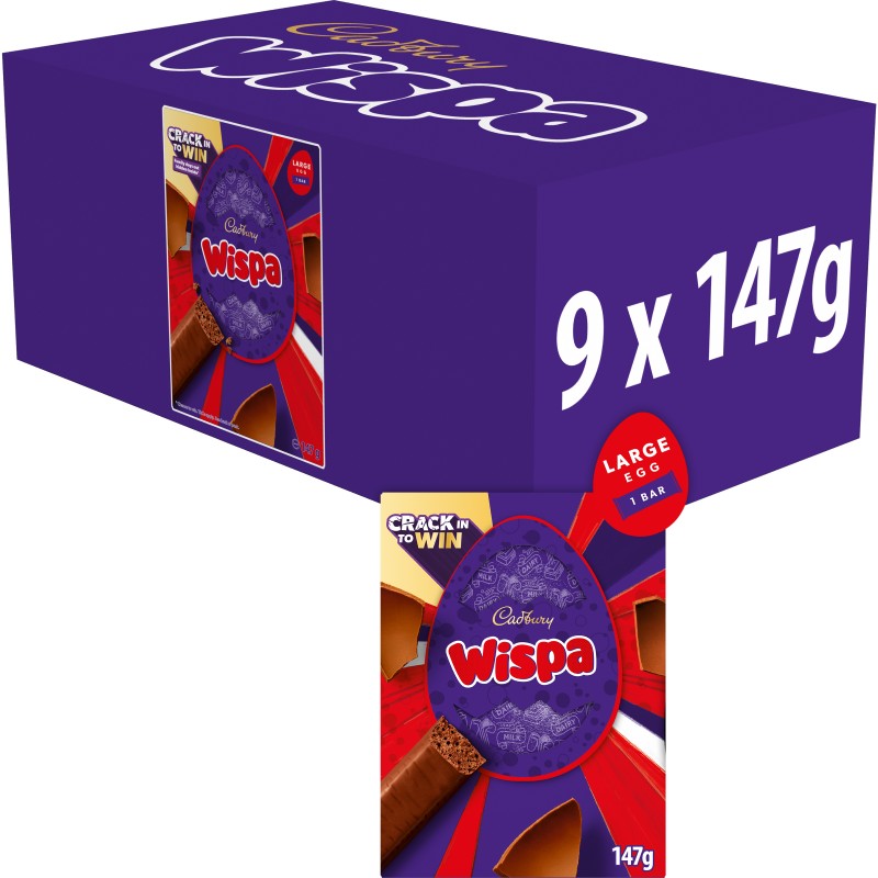 Cadbury Wispa Easter Egg 147g pack shot