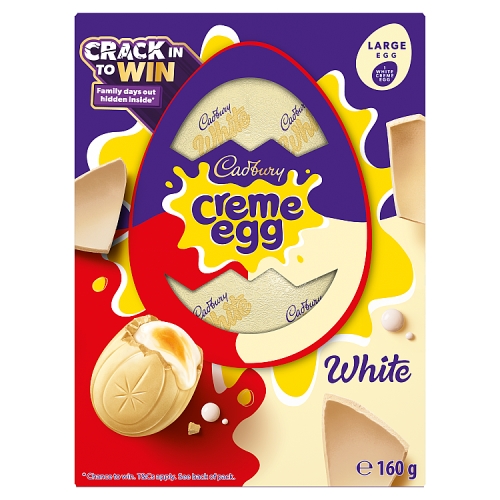 Cadbury White Creme Egg Easter Egg 160g pack shot