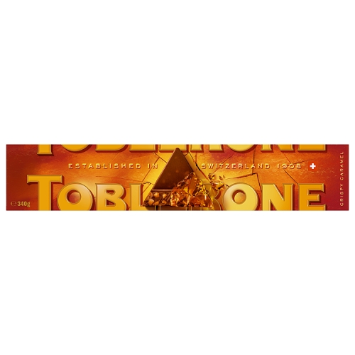 Toblerone Crispy Caramel Bar 340g pack shot