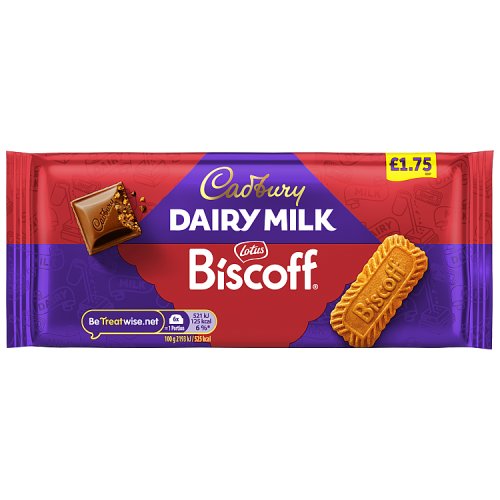 Cadbury Dairy Milk Lotus Biscoff PM £1.75 95g pack shot