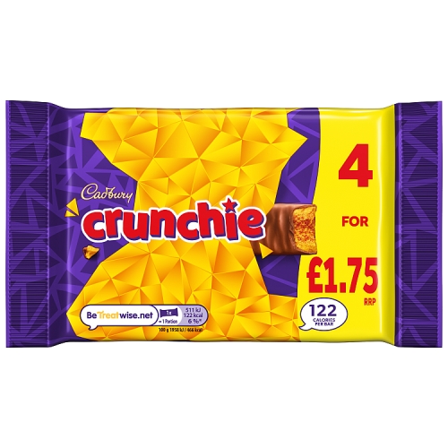 Cadbury Crunchie PM £1.75 4pk (4 x 26.1g) pack shot