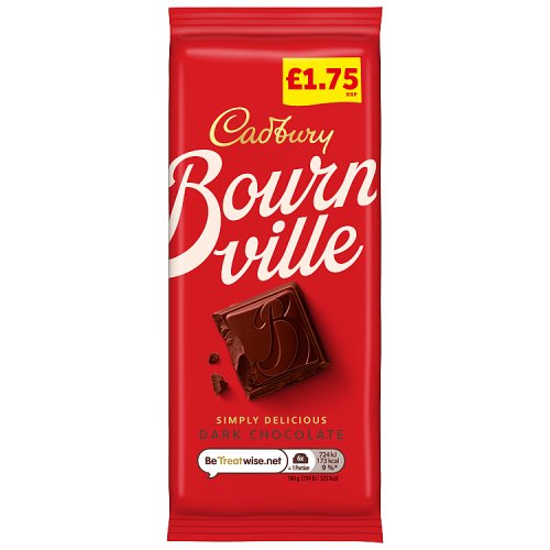 Cadbury Bournville Block PM £1.75 100g pack shot