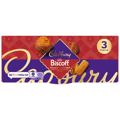 Cadbury Biscoff Bauble 3pk (3 x 33.5g) pack shot