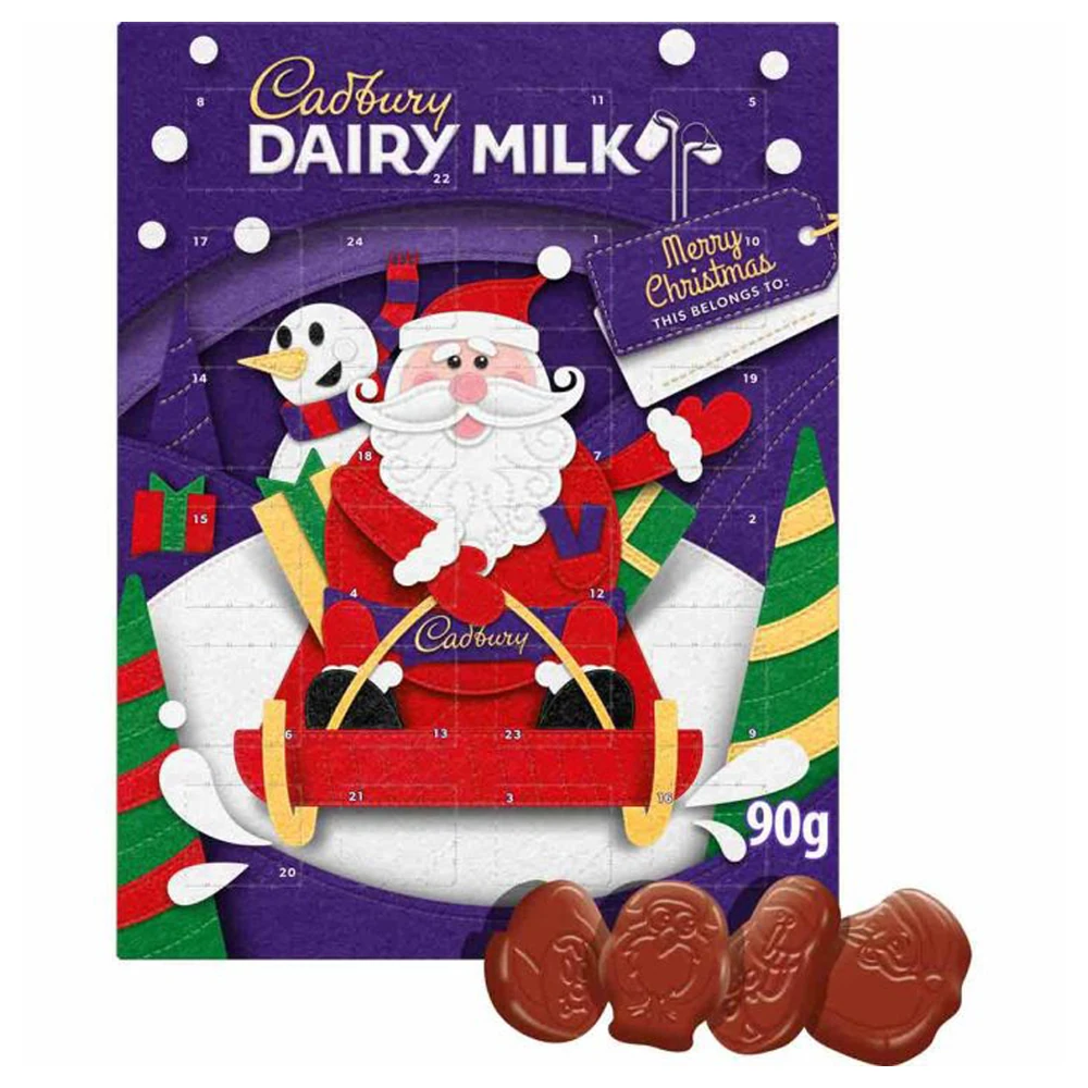 Cadbury Dairy Milk Advent Calendar Hod 90g pack shot