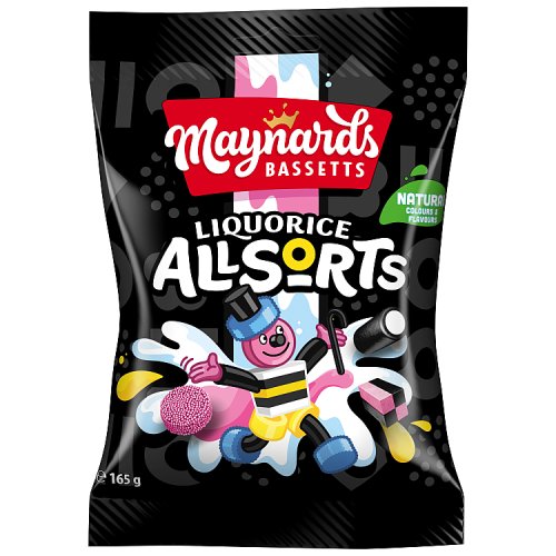 Maynards Bassetts Liquorice Allsorts 165g pack shot
